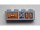 Part No: 3010pb168  Name: Brick 1 x 4 with 'DANGER', Knobs and Signal Strength Display Pattern (Sticker) - Set 9486