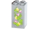 Part No: 30145pb014  Name: Brick 2 x 2 x 3 with 3 Magenta Flowers, 3 Yellow Gems and Leaves Pattern (Sticker) - Set 41033 (Undetermined Type)