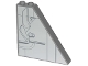 Part No: 30249pb05  Name: Slope 55 6 x 1 x 5 without Bottom Stud Holders with SW Cloud City Gray Lines and Panels Wall Ornament Pattern (Sticker) - Set 75222