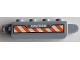 Lot ID: 415867711  Part No: 30387pb021L  Name: Hinge Brick 1 x 4 Locking with 'CAUTION' and Orange and White Danger Stripes Pattern Model Left Side (Sticker) - Set 60196