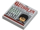 Part No: 3068pb0346  Name: Tile 2 x 2 with Newspaper 'THE QUIBBLER' Pattern