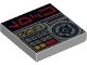 Part No: 3068pb0378  Name: Tile 2 x 2 with Red Aurebesh Characters 'LOCK' and Key Controls Pattern