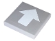 Part No: 3068pb0385  Name: Tile 2 x 2 with Arrow Wide White Pattern (Sticker) - Set 7993