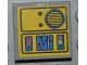 Part No: 3068pb0433L  Name: Tile 2 x 2 with Crane Control Panel with Speaker Pattern Model Left Side (Sticker) - Set 4645