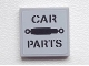Part No: 3068pb0745  Name: Tile 2 x 2 with 'CAR PARTS' and Shock Absorber Pattern (Sticker) - Set 9486