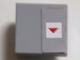 Part No: 3068pb1177R  Name: Tile 2 x 2 with Red Arrow Down in White Square on Light Bluish Gray Background Pattern on Right Side (Sticker) - Set 75095