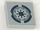 Part No: 3068pb1178  Name: Tile 2 x 2 with Dark Blue SW Republic Logo Pattern (Sticker) - Set 75046