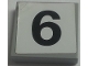 Part No: 3068pb1235  Name: Tile 2 x 2 with Number 6 Pattern (Sticker) - Set 8144