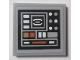 Lot ID: 330988200  Part No: 3068pb1693L  Name: Tile 2 x 2 with SW Control Panel with Dark Orange, Dark Tan, Light Bluish Gray and White Dots and Rectangles Pattern Model Left Side (Sticker) - Set 75059