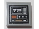 Lot ID: 330989093  Part No: 3068pb1694R  Name: Tile 2 x 2 with SW Control Panel with Number 72, Dark Orange, Dark Tan, Light Bluish Gray and White Dots and Rectangles Pattern Model Right Side (Sticker) - Set 75059