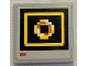 Part No: 3068pb1939  Name: Tile 2 x 2 with Pixelated Circle in Yellow Square on Black Background Pattern (Sticker) - Set 21331 (Sonic the Hedgehog Super Ring Video Monitor)