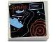 Part No: 3068pb2100  Name: Tile 2 x 2 with Black and Medium Blue Radar Screen with Lines, Ship, Shark, and Red 'WARNING' and Circles Pattern (Sticker) - Set 60096