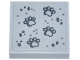 Part No: 3068pb2642  Name: Tile 2 x 2 with Dark Bluish Gray Spots and Paw Prints Pattern (Sticker) - Set 42670
