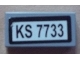 Part No: 3069pb0199  Name: Tile 1 x 2 with 'KS 7733' Pattern (Sticker) - Set 7733