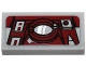 Part No: 3069pb0413  Name: Tile 1 x 2 with Dark Red Console with Screen and Control Buttons Pattern (Sticker) - Set 75099