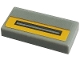 Part No: 3069pb0843  Name: Tile 1 x 2 with Yellow and Light Bluish Gray Stripe Pattern (Sticker) - Set 75290