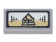 Part No: 3069pb0891  Name: Tile 1 x 2 with Binoculars Display of House in Crosshairs Pattern (Sticker) - Set 70840
