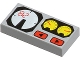 Part No: 3069px19  Name: Tile 1 x 2 with Red 82, Yellow and White Gauges Pattern