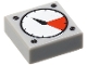 Part No: 3070p07  Name: Tile 1 x 1 with White and Red Gauge, Black Thick Needle, and Screw Heads Pattern