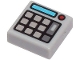 Lot ID: 396296577  Part No: 3070pb174  Name: Tile 1 x 1 with Silver Keypad Buttons, Medium Azure Screen and Red Light (Calculator) Pattern