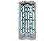 Part No: 30987pb005  Name: Cylinder Quarter 2 x 2 x 5 with 1 x 1 Cutout with Blue and White Bars (SW Wall Lights) Pattern on Inside (Sticker) - Set 75216