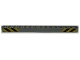 Part No: 32278pb033  Name: Technic, Liftarm Thick 1 x 15 with Yellow and Black Danger Stripes Pattern (Stickers) - Set 9397