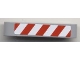 Part No: 32316pb002  Name: Technic, Liftarm Thick 1 x 5 with Red and White Danger Stripes Pattern (Sticker) - Set 8124