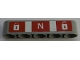 Part No: 32316pb025  Name: Technic, Liftarm Thick 1 x 5 with Padlocks and Letter 'N' on Red Background with White Stripes Pattern (Sticker) - Set 42055
