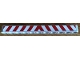 Part No: 32525pb012  Name: Technic, Liftarm Thick 1 x 11 with Red and White Danger Stripes Pattern (Sticker) - Set 8052