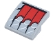 Lego part: Slope, Curved 2 x 2 x 2/3 Inverted with Black, Red, and Light Bluish Gray Panels (Falcon Armor Wings) Pattern Model Left Side (Sticker) - Set 76269