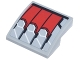 Lego part: Slope, Curved 2 x 2 x 2/3 Inverted with Black, Red, and Light Bluish Gray Panels (Falcon Armor Wings) Pattern Model Right Side (Sticker) - Set 76269