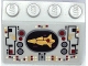 Part No: 3297pb035  Name: Slope 33 3 x 4 with Control Panel with Gold Spaceship Pattern (Sticker) - Set 8039