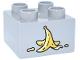 Part No: 3437pb140  Name: Duplo, Brick 2 x 2 with Yellow and Bright Light Yellow Banana Peel Pattern