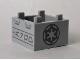Part No: 35700pb05  Name: Container, Box 2 x 2 x 1 - Top Opening with Black SW Imperial Logo and Aurebesh Characters 'CARGO' Pattern