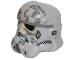 Part No: 36039pb01  Name: Minifigure, Headgear Helmet SW Stormtrooper, Raised Forehead Type 2, Tan and Dark Bluish Gray Dirt Stains Pattern