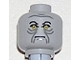 Part No: 3626bpb0238  Name: Minifigure, Head Male Angry Black Eyebrows, Yellow Eyes and Gray Wrinkles Pattern - Blocked Open Stud