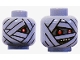 Lot ID: 222055200  Part No: 3626bpb0496  Name: Minifigure, Head Dual Sided Alien with Mummy Face 1 Red Eye / 2 Red Eyes Pattern - Blocked Open Stud