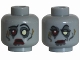 Lot ID: 40672987  Part No: 3626cpb0765  Name: Minifigure, Head Dual Sided Alien with White and Red Eye, Eyelashes and Red Lips, Sad / Determined Pattern (Zombie Bride) - Hollow Stud