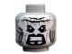 Part No: 3626pb2063  Name: Minifigure, Head Alien with White Face, Black Brow and Cheek Lines and Goatee, Gritted Teeth Pattern
