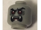 Part No: 3626pb2240  Name: Minifigure, Head Alien Vampire Black Eyebrows, Red Eyes, Dark Bluish Gray Eye Shadow, Open Mouth with Fangs and Tongue Pattern (BAM)