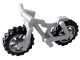 Part No: 36934c04  Name: Bicycle Heavy Mountain Bike with Flat Silver Wheels and Black Tires (36934 / 50862 / 50861)