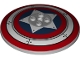 Lot ID: 401589063  Part No: 3961pb13  Name: Dish 8 x 8 Inverted (Radar) - Solid Studs with Red and White Concentric Rings, Star in Dark Blue Circle Pattern (Captain America Shield)