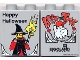 Part No: 4066pb019  Name: Duplo, Brick 1 x 2 x 2 with Halloween 2004 Brick or Treat / Happy Halloween Pattern (Legoland logo)