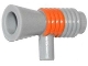 Part No: 4349pb001  Name: Minifigure, Utensil Loudhailer / Megaphone with Orange Stripe Pattern