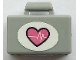 Part No: 4449pb09  Name: Minifigure, Utensil Briefcase with Dark Pink Heart Beat Pattern (Sticker) - Set 41430