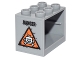 Part No: 4532bpb02L  Name: Container, Cupboard 2 x 3 x 2 - Hollow Studs with White Skull and Crossbones in Orange Triangle and Black 'DANGER' Pattern Left Side (Sticker) - Set 76050