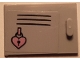 Part No: 4533pb033  Name: Container, Cupboard 2 x 3 x 2 Door with Black Vent Lines, Locker, and Metallic Pink Heart Padlock Pattern (Sticker) - Set 41352