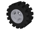 Part No: 4624c02  Name: Wheel 8mm D. x 6mm with Black Tire 15mm D. x 6mm Offset Tread Small (4624 / 3641)