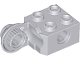 Part No: 48171  Name: Technic, Brick Modified 2 x 2 with Pin Holes and Rotation Joint Ball Half (Vertical Side)