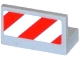 Part No: 4865pb060L  Name: Panel 1 x 2 x 1 with Red and White Danger Stripes Pattern Model Left Side (Sticker) - Set 60079